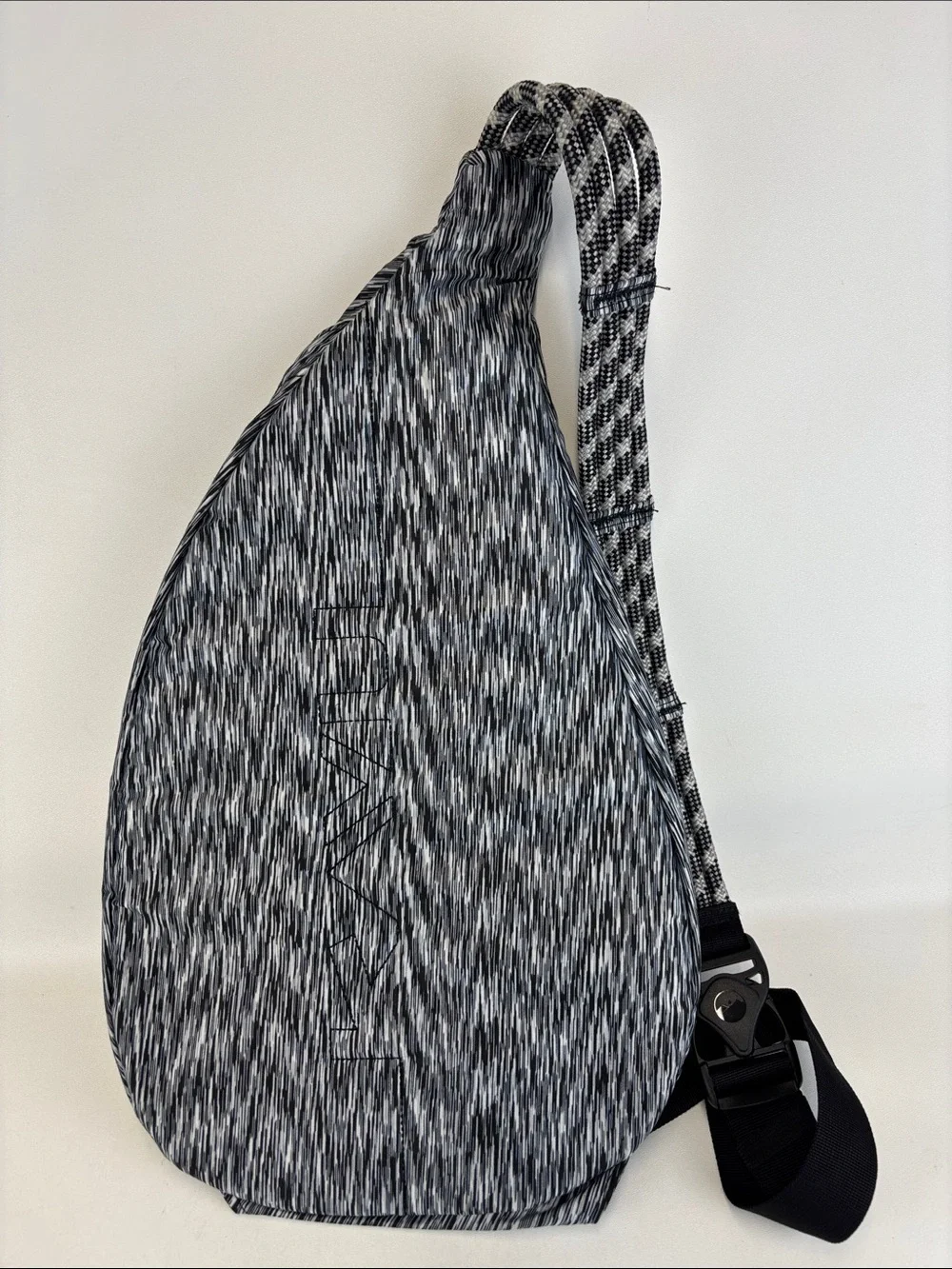 KAVU Rope Sling Bag Black and White Polyester